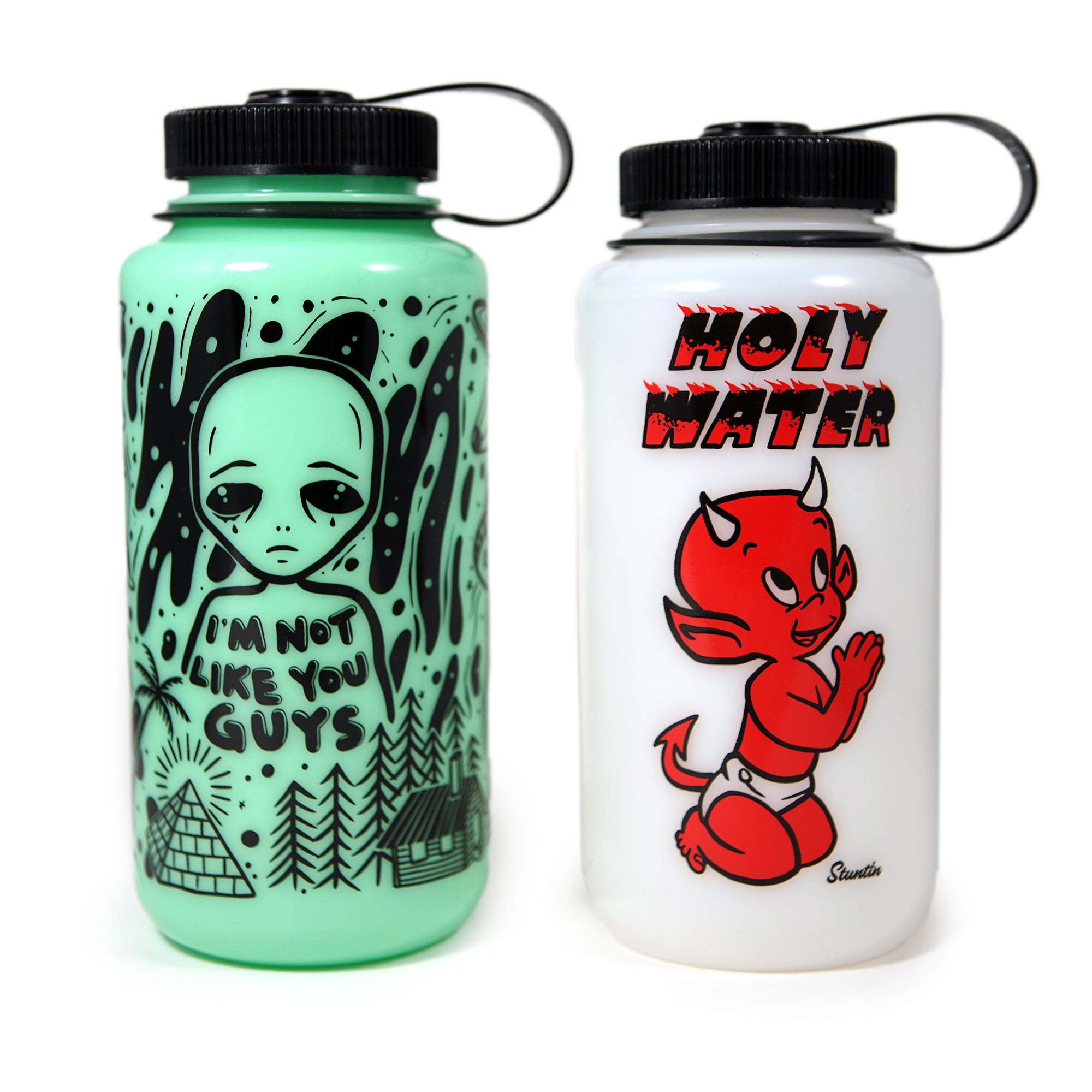 Glow in the Dark Alien 32 oz Nalgene Water Bottle