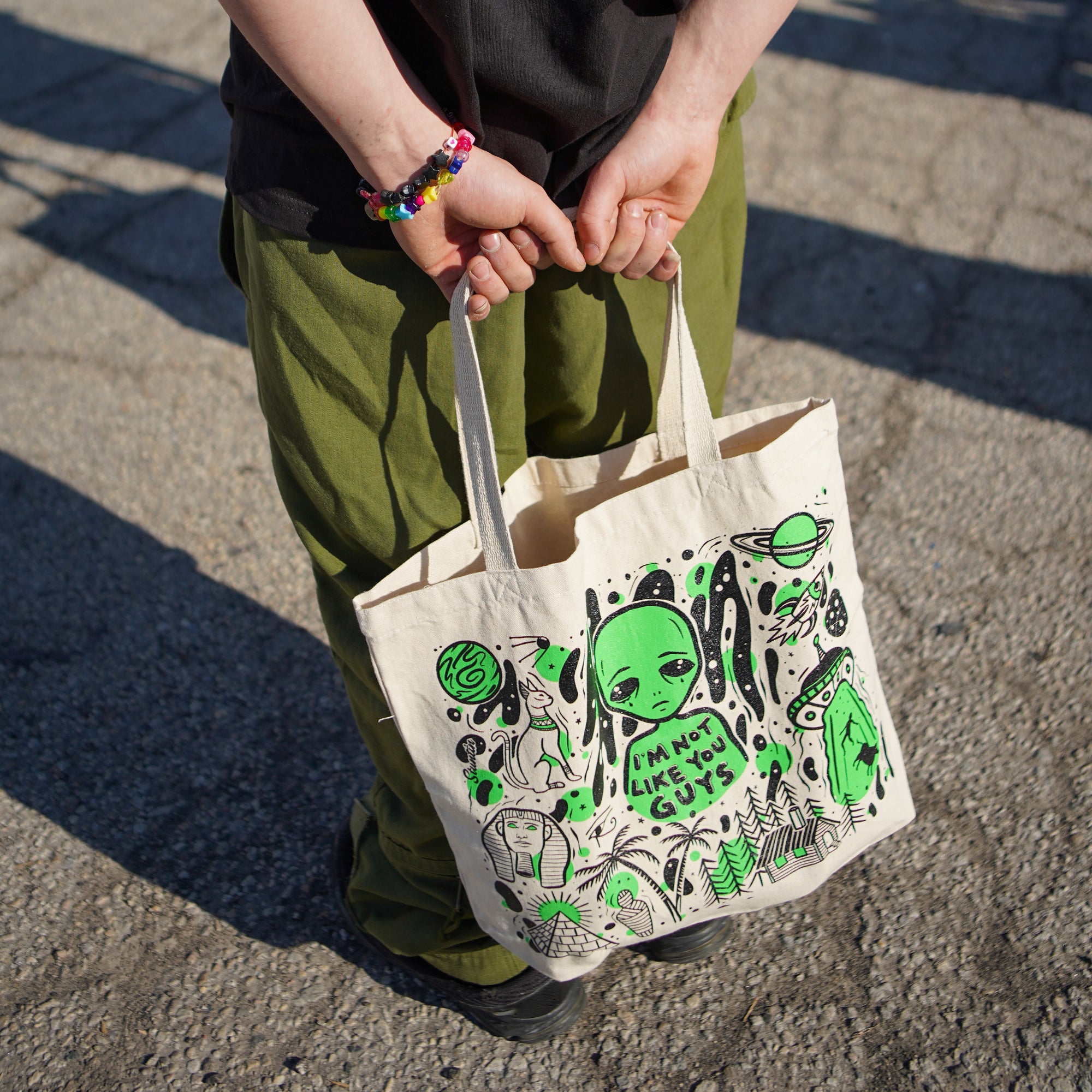 Aliens Exist Tote Bag Natural Cotton Canvas - Stuntin Goods