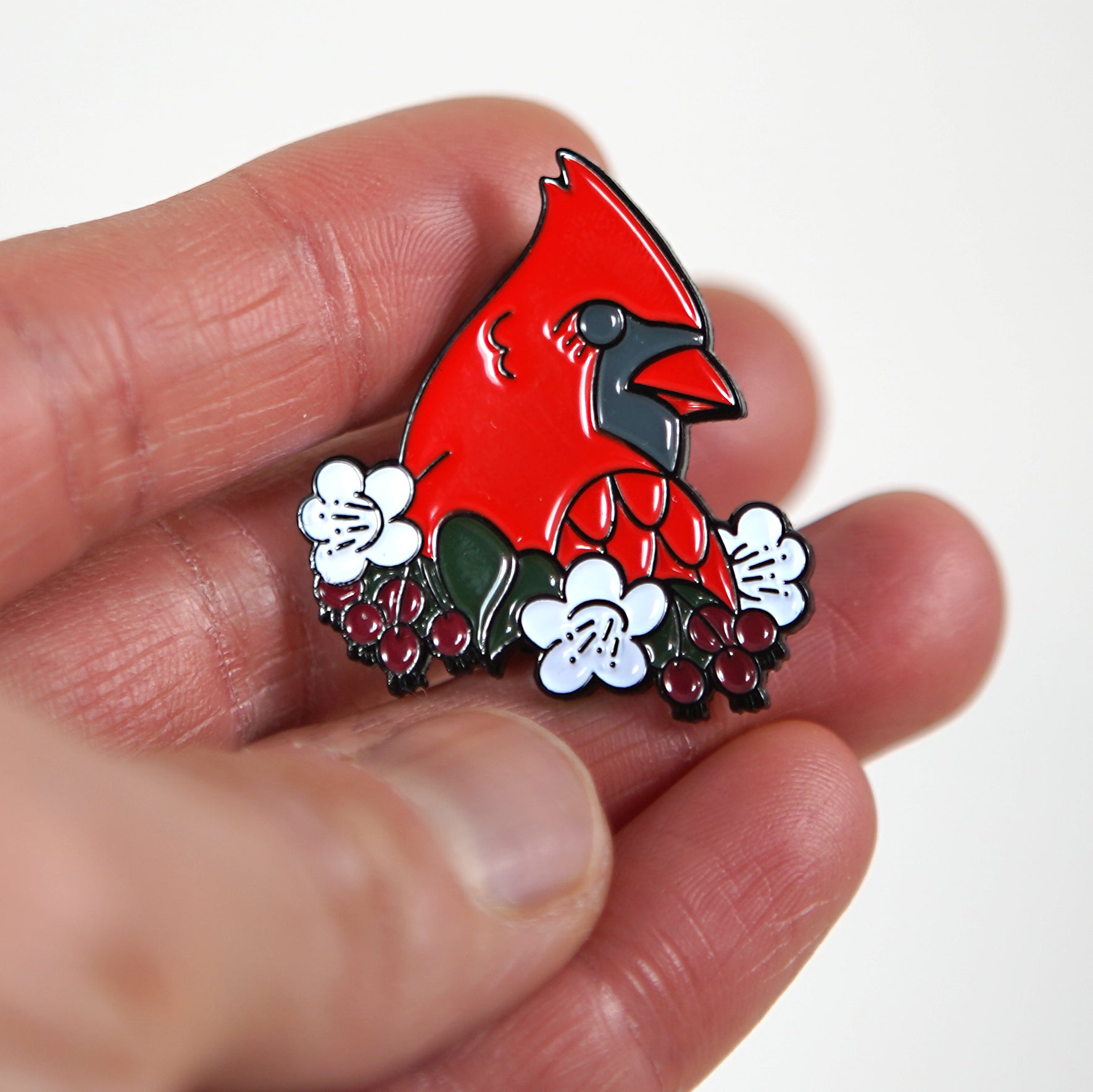 Cardinal Enamel Pin