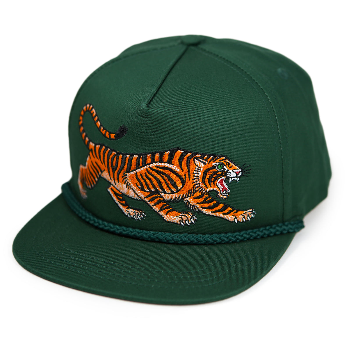 Tiger Structured Snapback Cap with Rope Front - Stuntin Goods