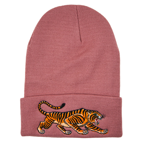 Tiger Embroidered Knit Beanie - Stuntin Goods