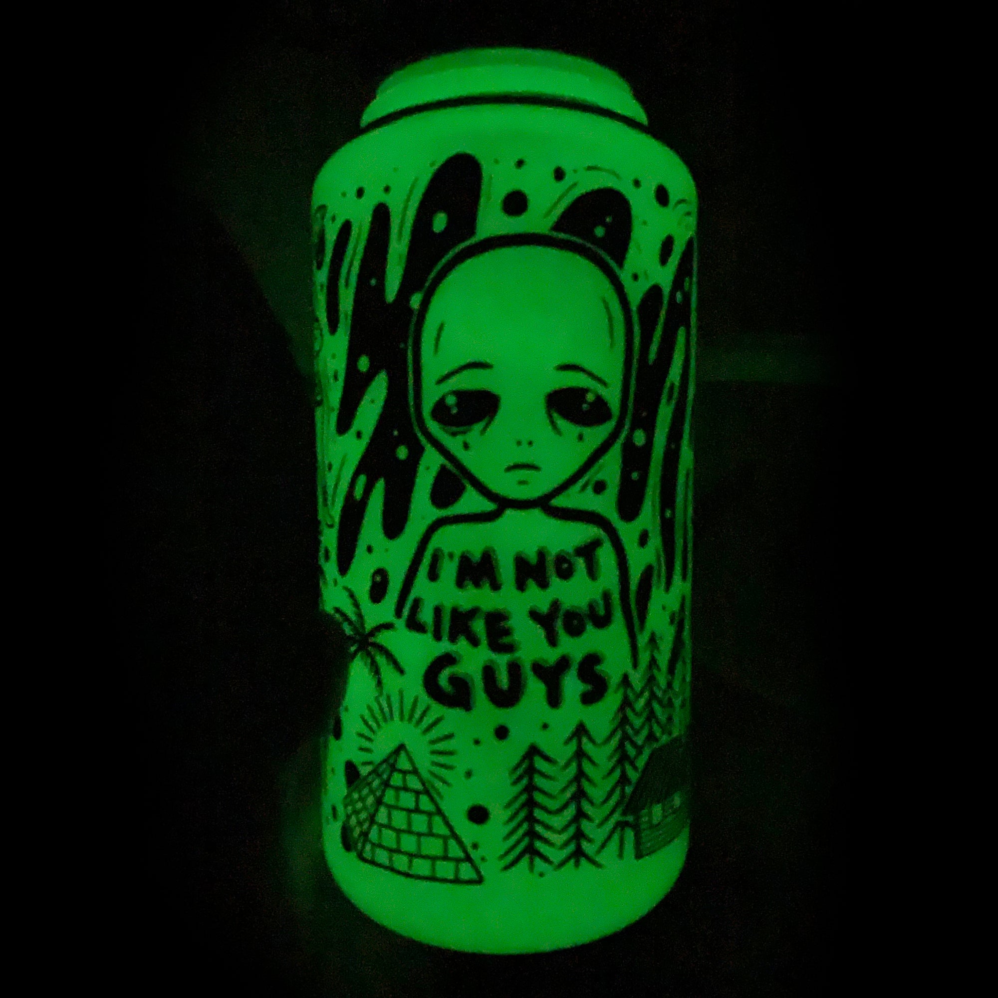 Glow in the Dark Alien 32 oz Nalgene Water Bottle