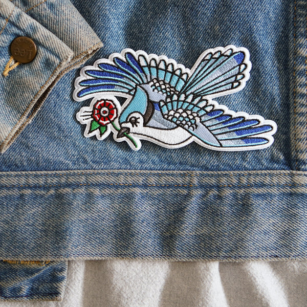 Blue Jay Baseball Iron On Patch for Jeans and Jackets – Wild