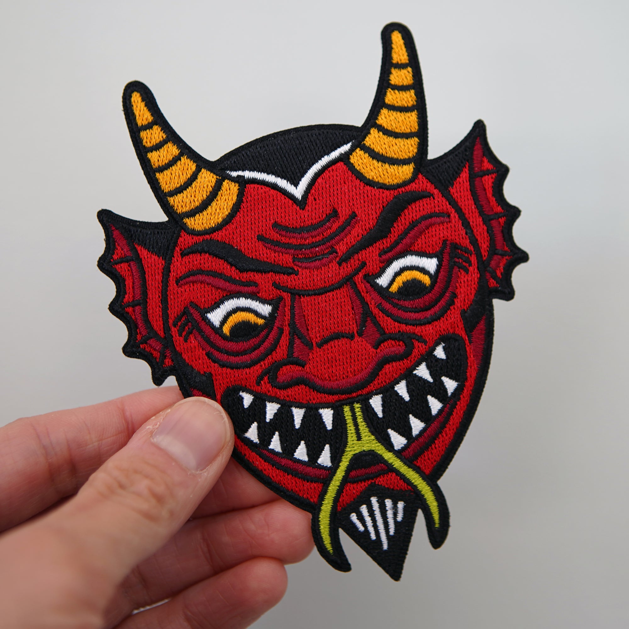 Red Demon Devil Wings Iron on Embroidery Patch Mtcoffinz 