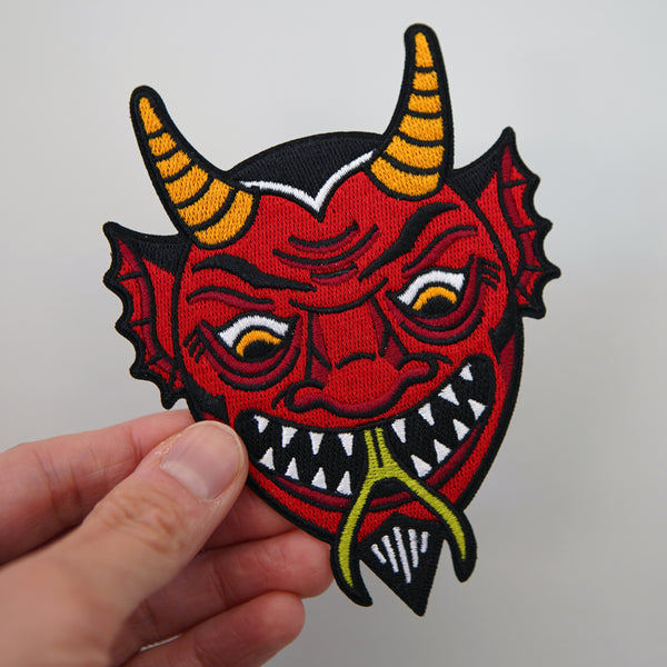 Devil Patch Sticker Red Devil Embroidered Patch - Stuntin Goods