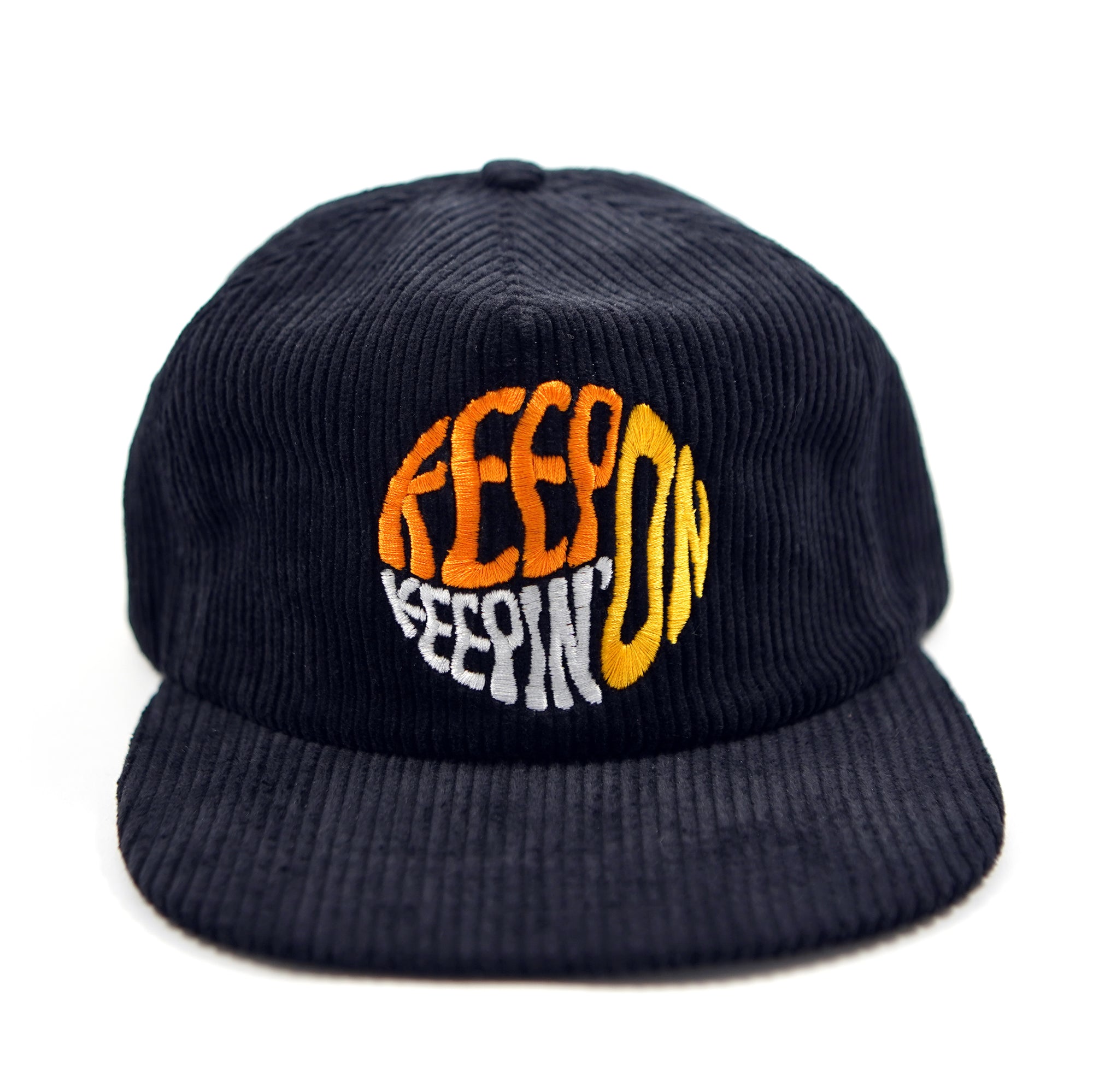 Keep On Keepin' On Black Corduroy Hat 70s Style Psychedelic