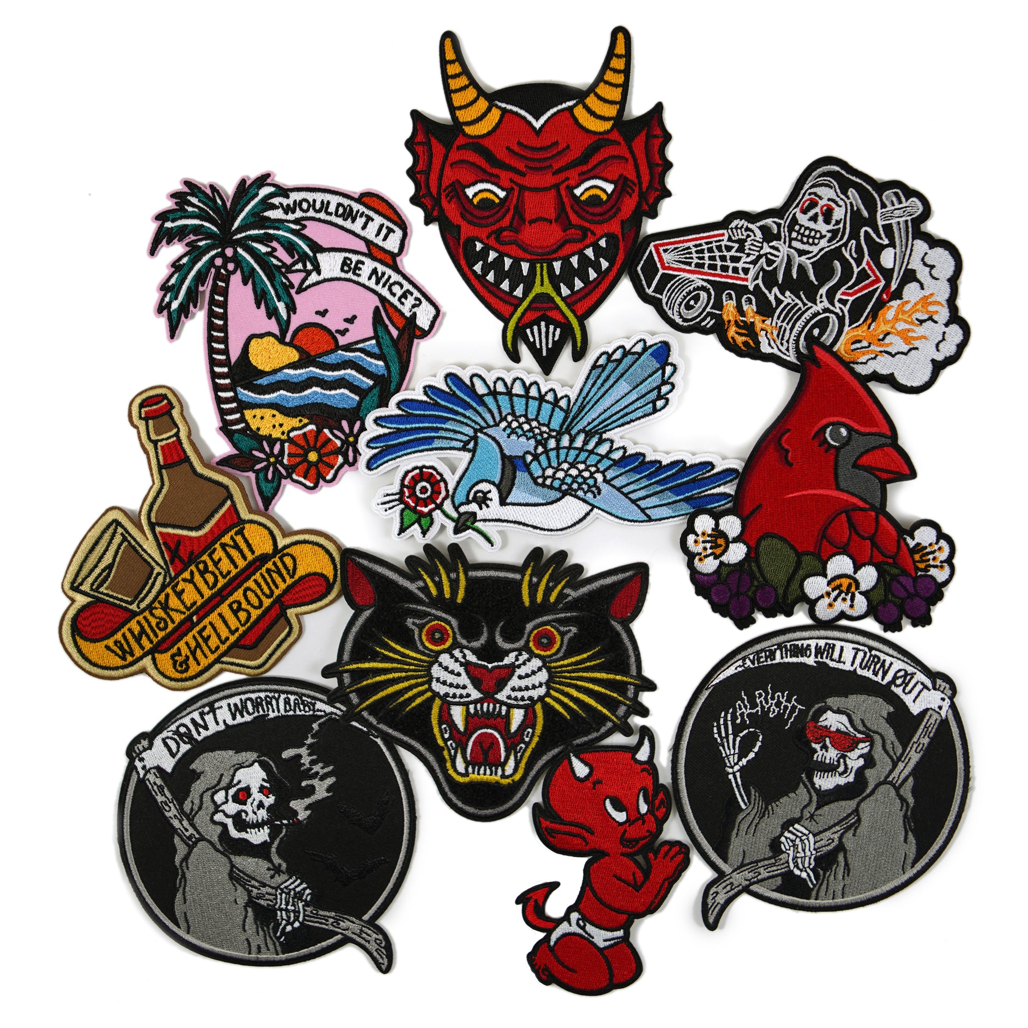Devil Patch Sticker Red Devil Embroidered Patch - Stuntin Goods